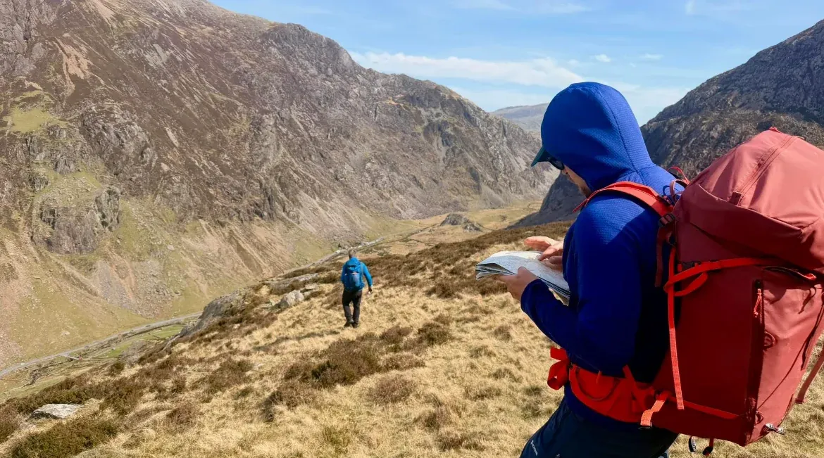 Navigation training in a North Wales mountain pass